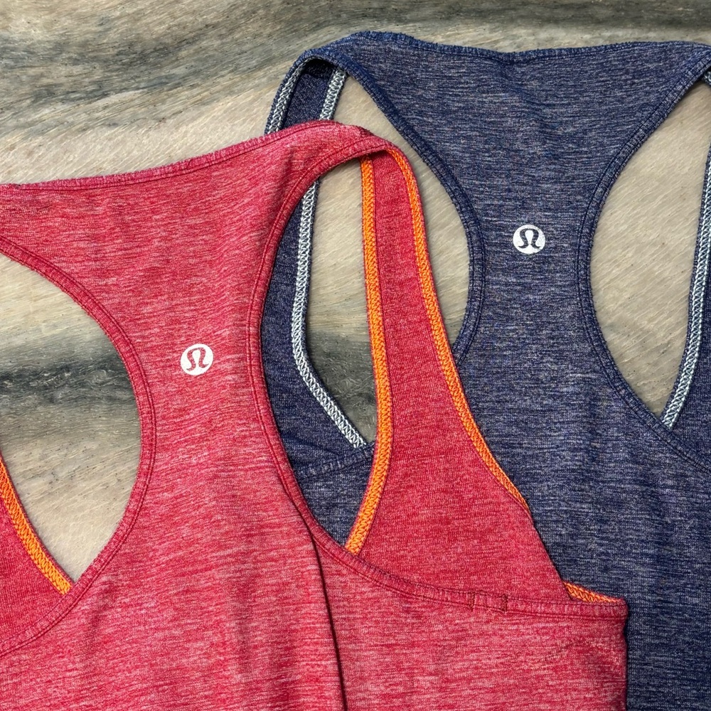 Two Lululemon Racerback Tank Tops - Size 4